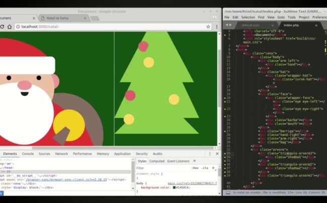 Papai noel com CSS e HTML