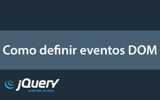 Definindo eventos em elementos DOM