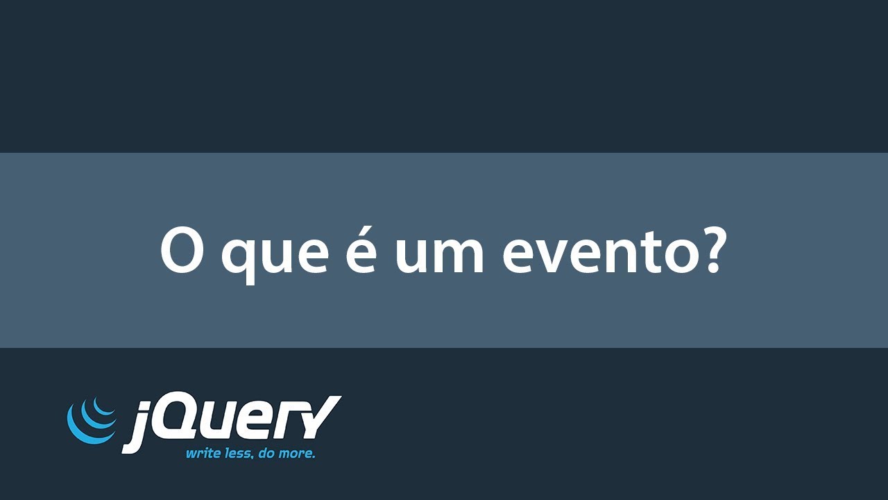 O que é um evento no jQuery?