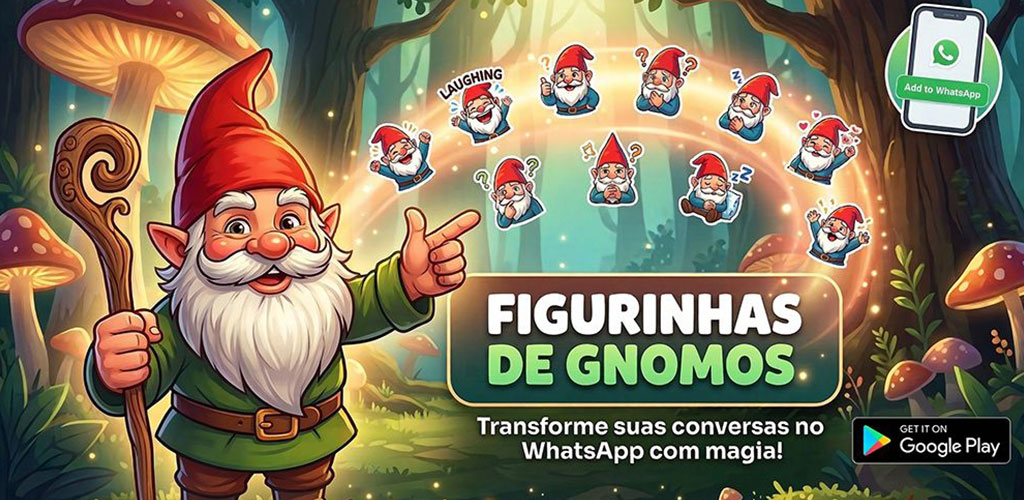 Aplicativo Figurinhas de Gnomos