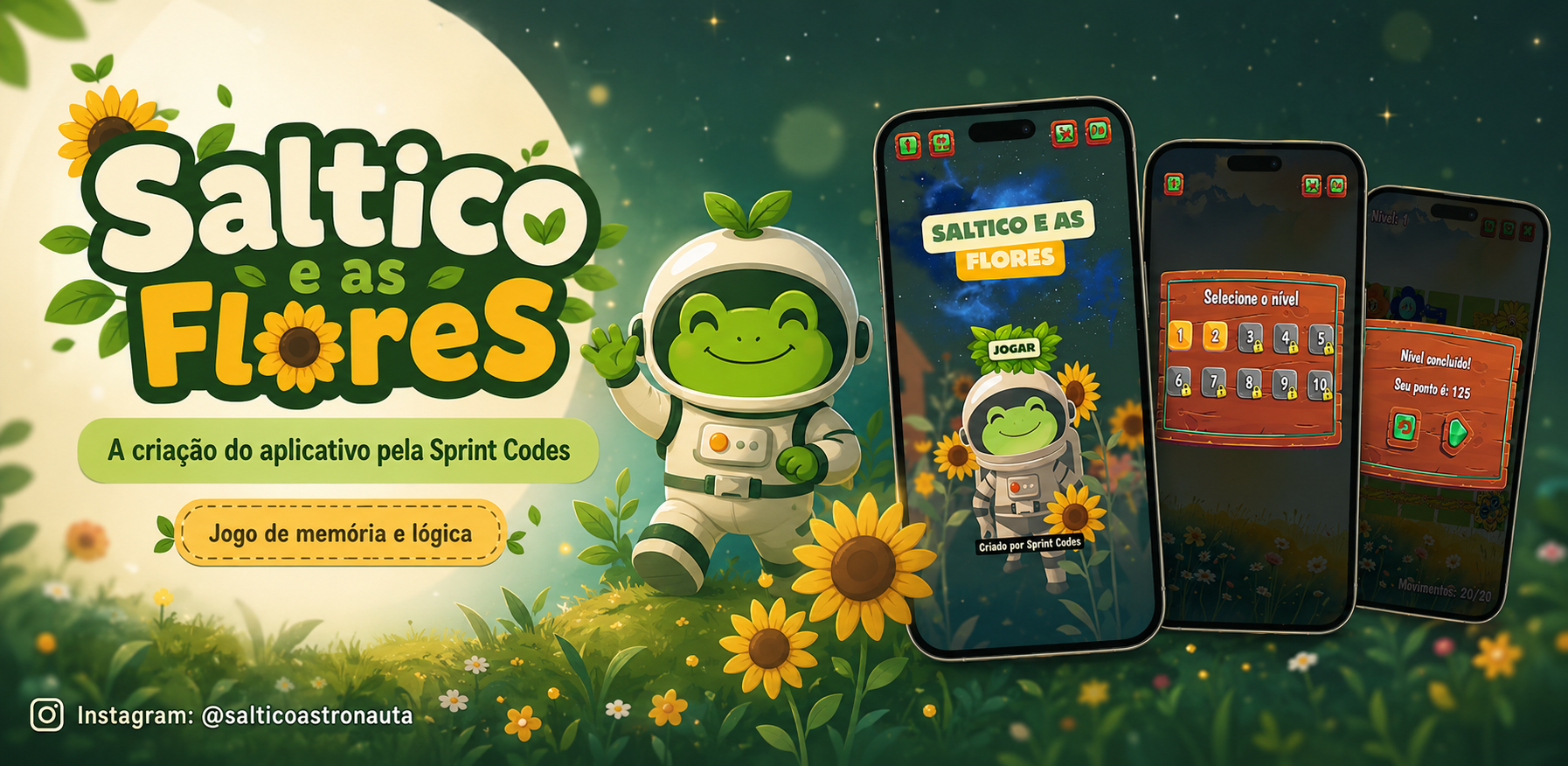 Como nasceu Saltico e as Flores: o jogo de memória criado pela Sprint Codes