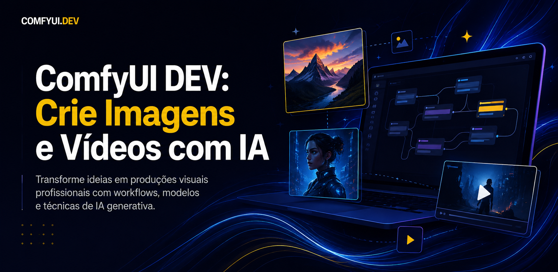 Curso de ComfyUI: aprenda a criar imagens e vídeos com inteligência artificial
