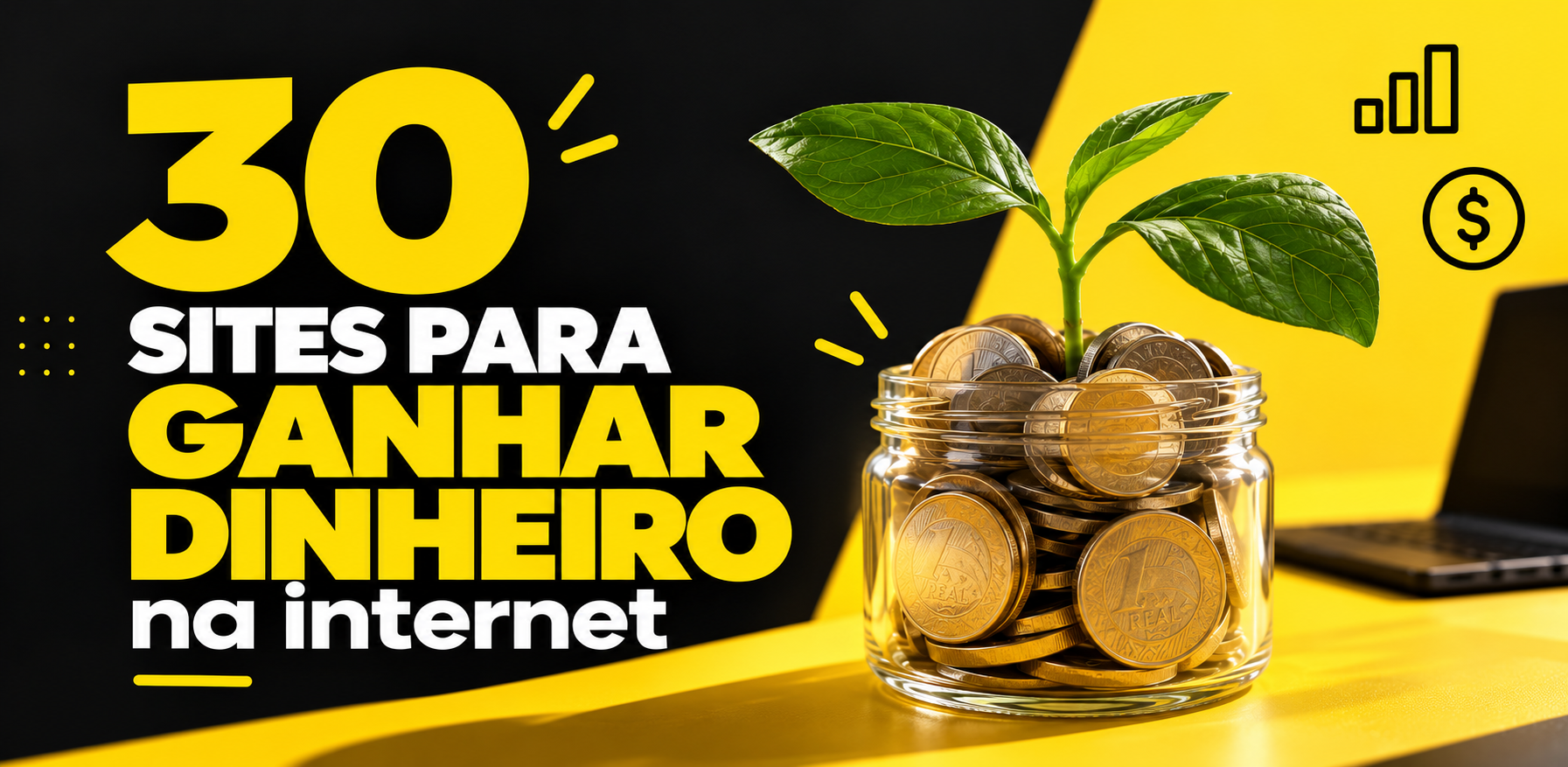 30 sites para ganhar dinheiro na internet: opções para começar em 2026