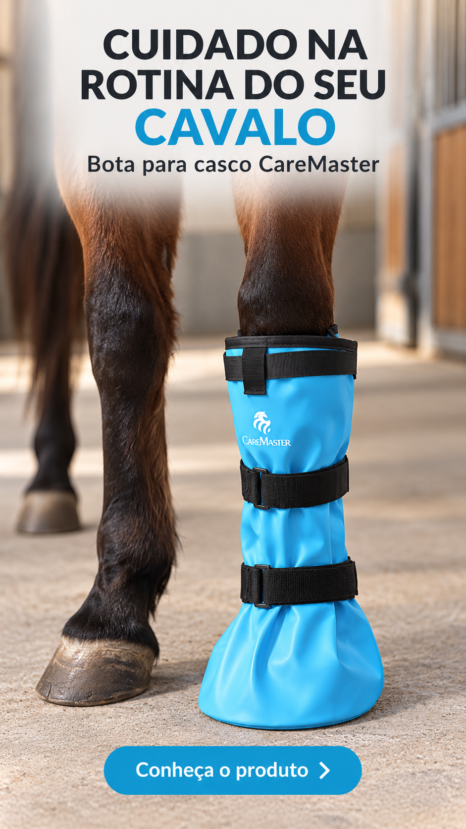 Bota para crioterapia em cavalos