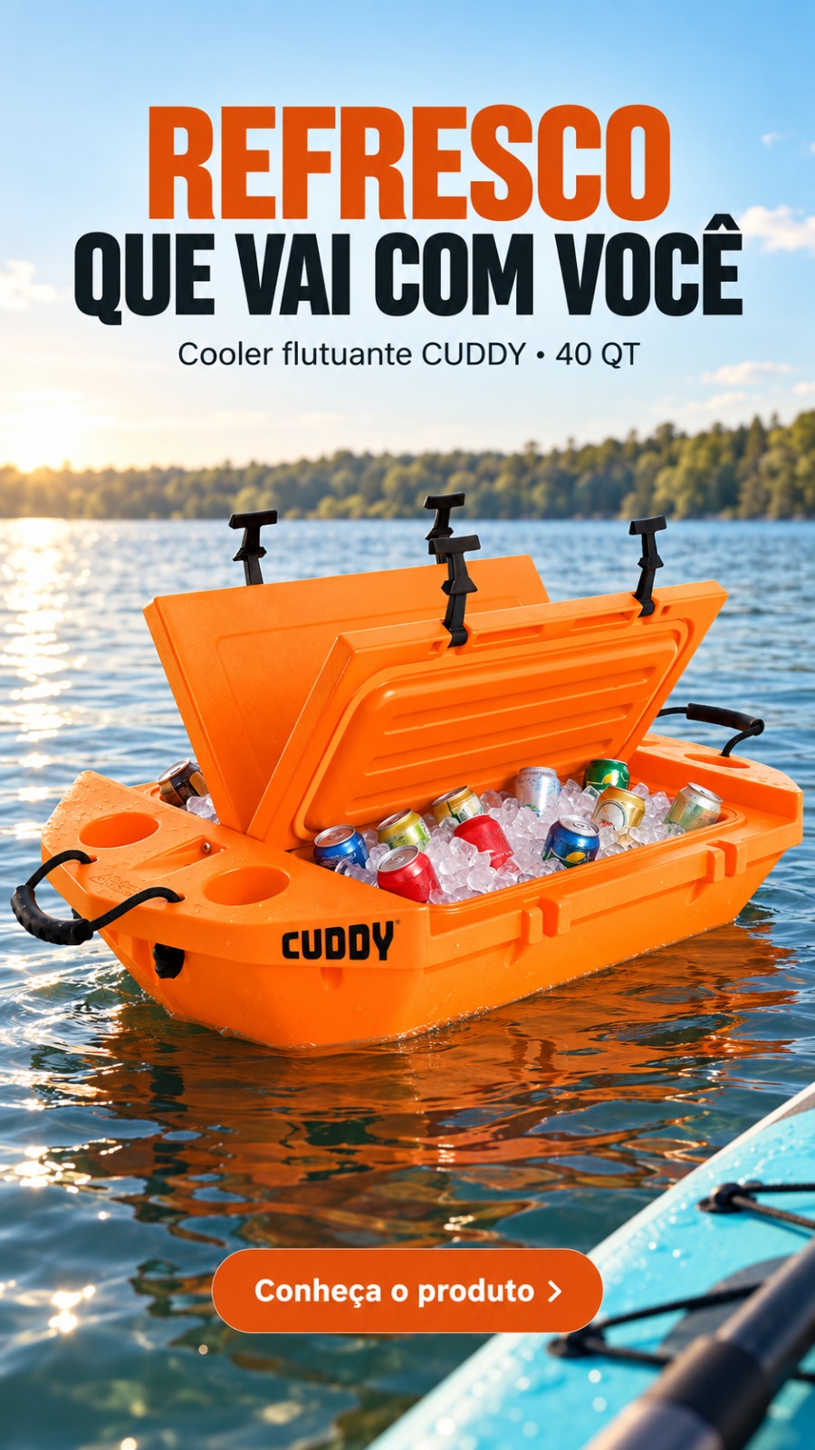 CUDDY Floating Cooler and Dry Storage Vessel for Land & Water