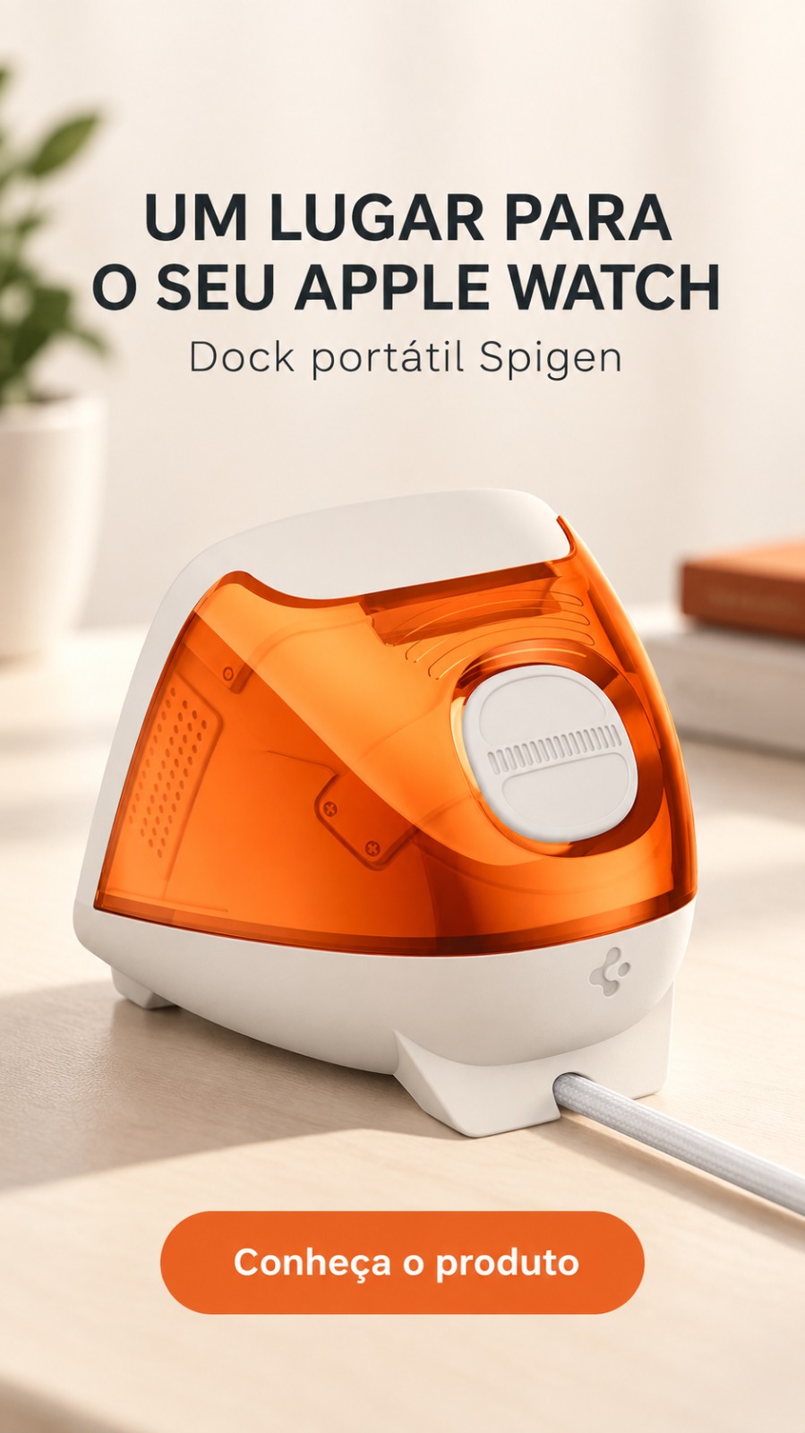 Spigen Suporte de Carregamento para Apple Watch, Dock Portátil Sem Fio