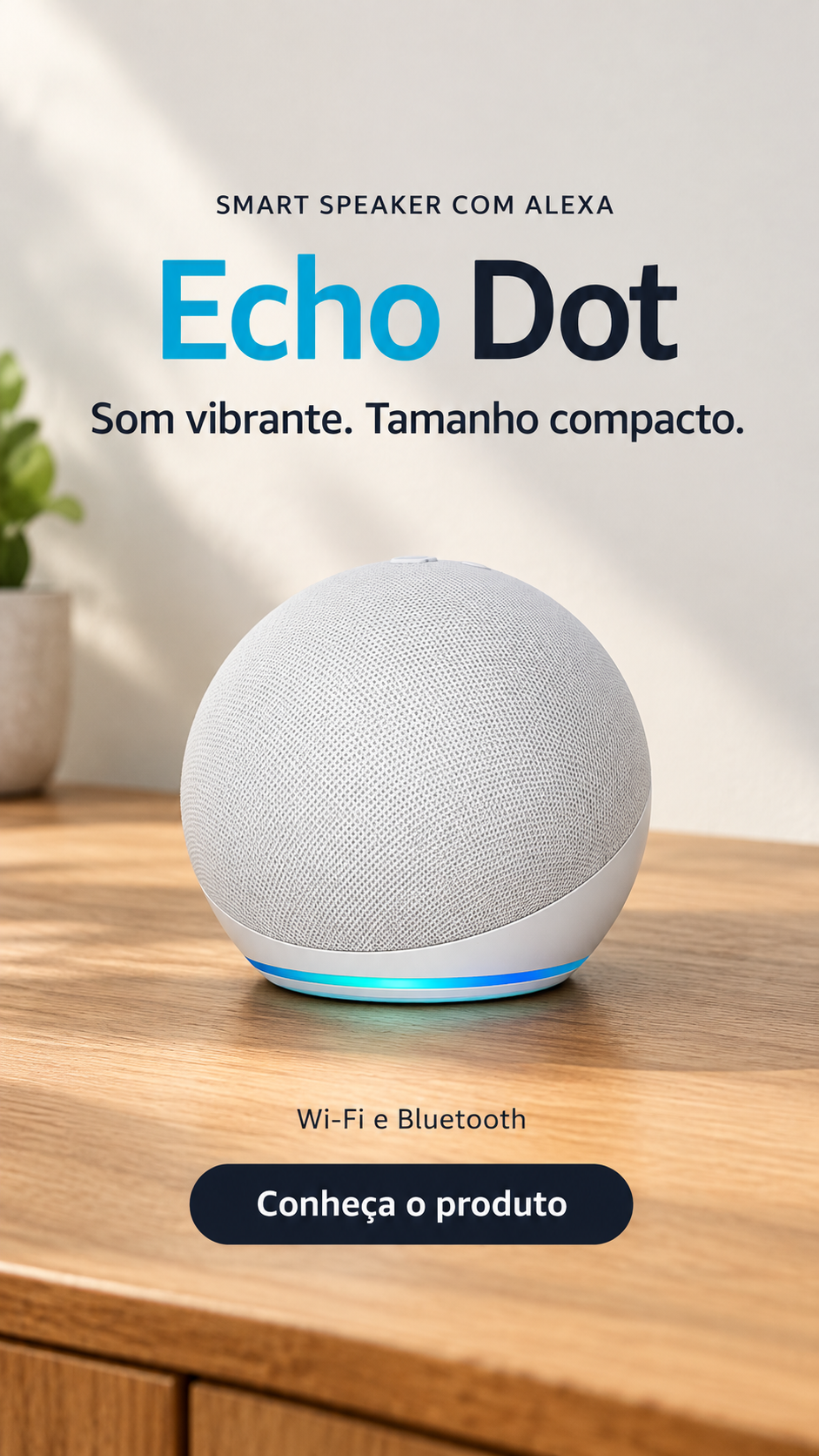 Echo Dot (Geração mais recente) | Smart speaker com Alexa