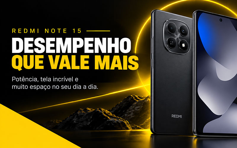 Smartphone Xiaomi Redmi Note 15 Preto 8GB RAM 256GB ROM